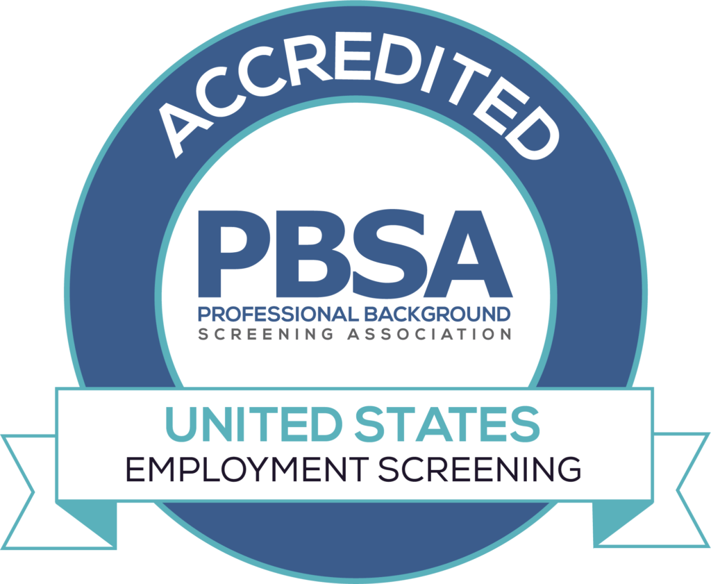 PBSA accreditation logo recognizing Peopletrail as a leading background screening provider