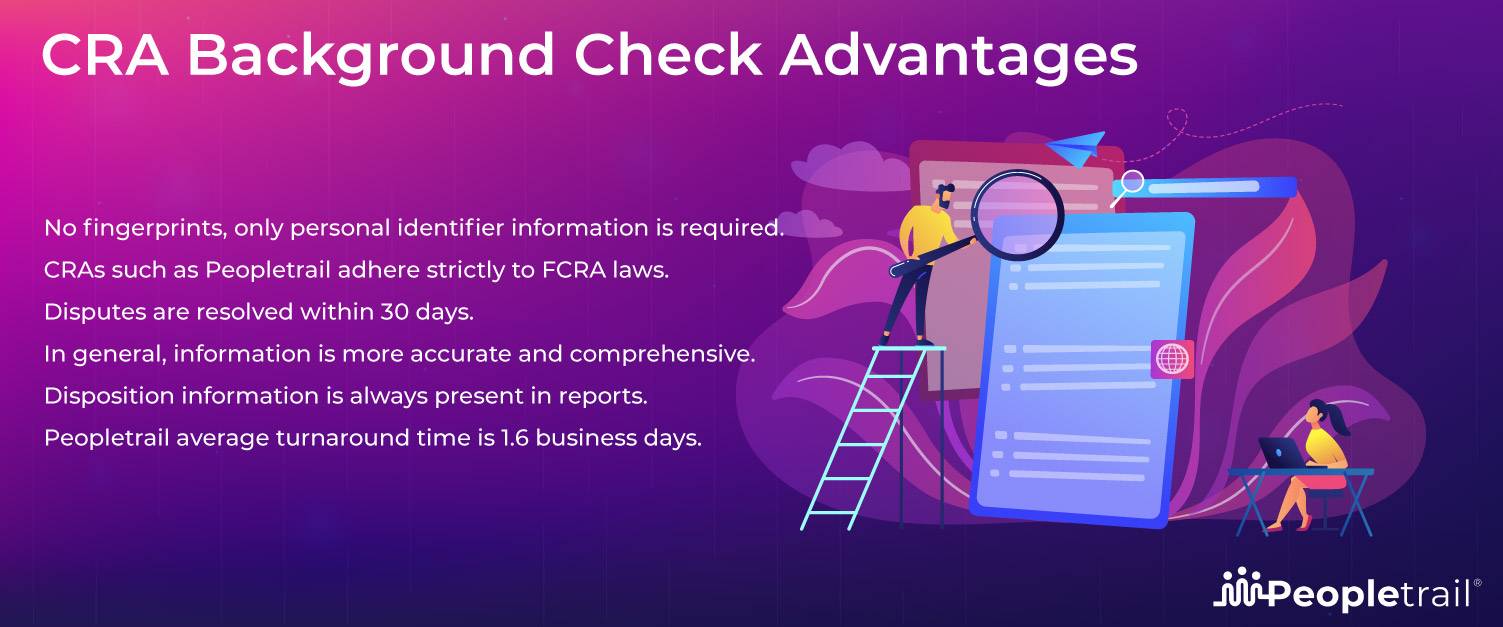 Infographic detailing advantages of a private background check