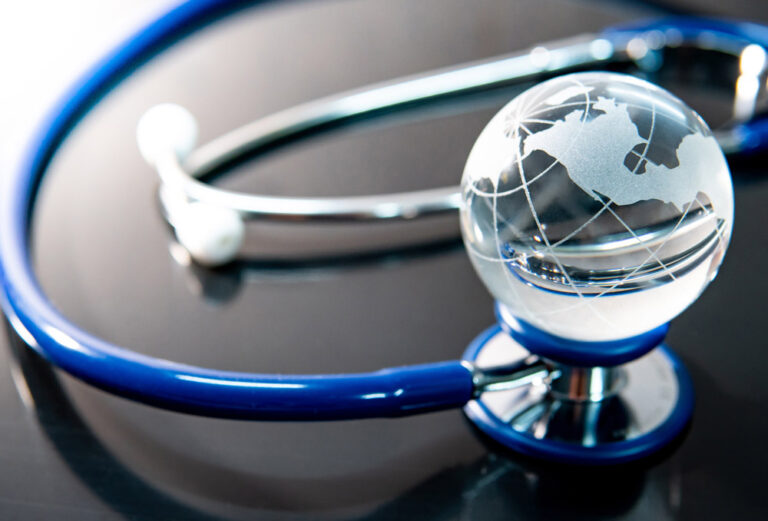 Stethoscope with globe on the end