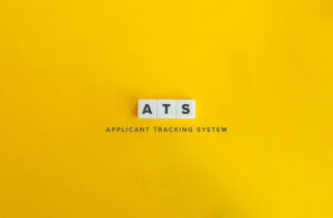 ATS in block letters. HR technology concept.