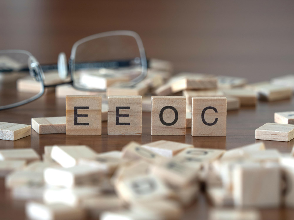 EEOC spelled out in letter blocks