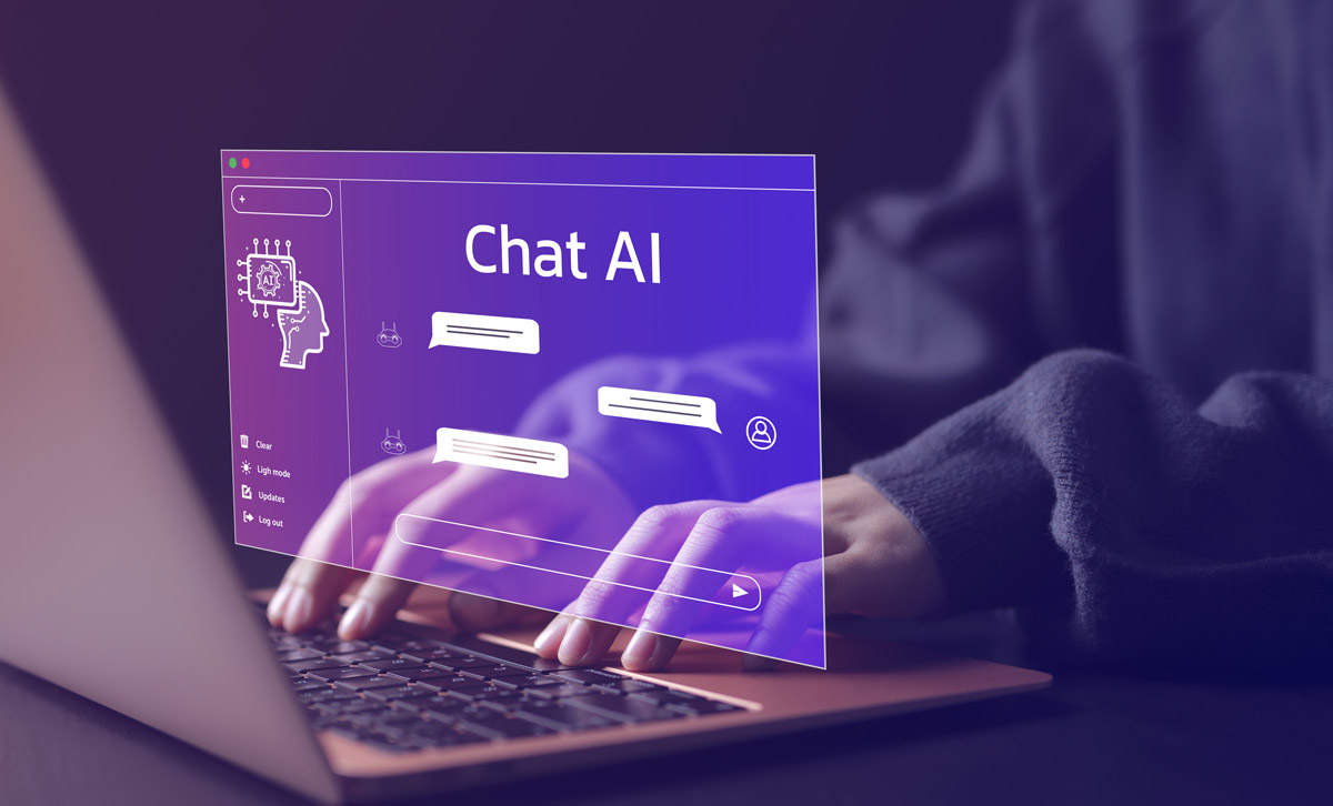 AI chatbot. Artificial intelligence in HR concept.